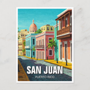 Old San Juan Puerto Rico Travel Postcard