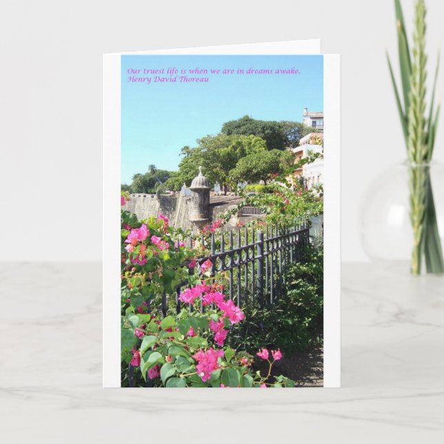 Old San Juan  with quote card (Front)