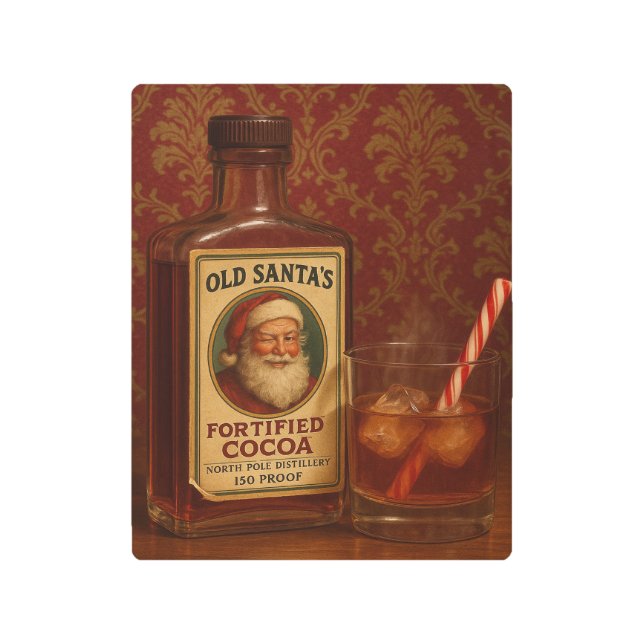 Old Santa Metal Bar Art (Front)