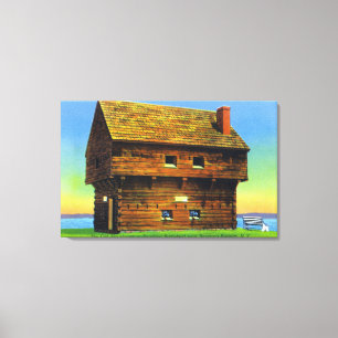 Old Saratoga Battlefield Blockhouse Exterior Canvas Print