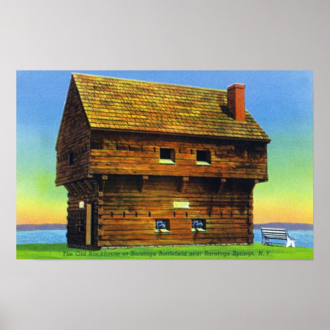 Old Saratoga Battlefield Blockhouse Exterior Poster (Front)