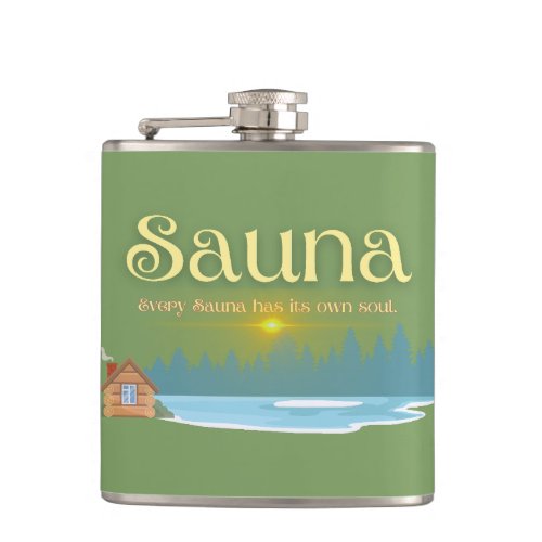 Old Sauna Saying  Flask
