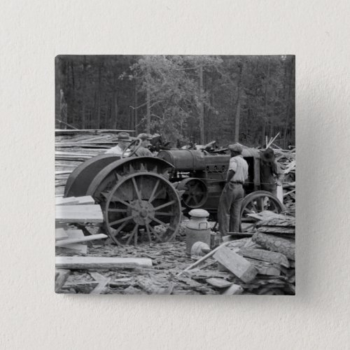Old Sawmill Tractor 1935 Pinback Button