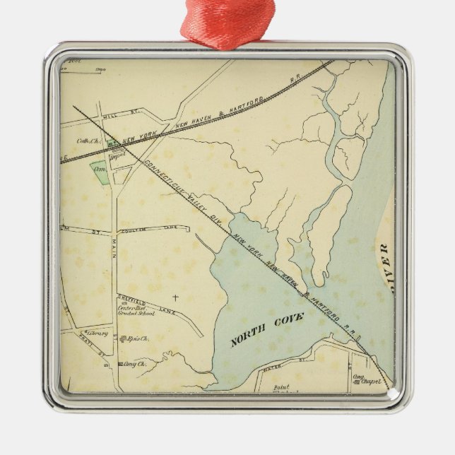 Old Saybrook Metal Ornament (Front)