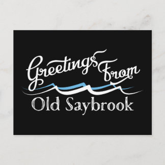 Old Saybrook Water Waves Postcard