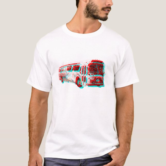 Old School 3D AC Transit Bus t-shirt (Front)