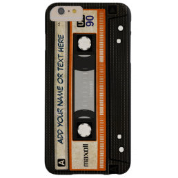 Old School 80s DJ Music Cassette Tape Pattern Barely There iPhone 6 Plus Case