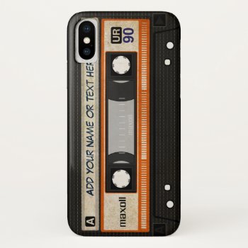 Old School 80s Dj Music Cassette Tape Pattern Iphone Xs Case by CityHunter at Zazzle