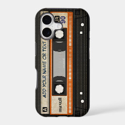 Old School 80s DJ Music Cassette Tape Pattern iPhone 17 Case