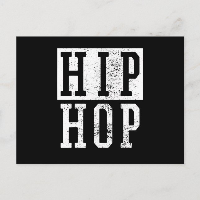 Old School 90s Nineties Hip Hop Rap Damiseta Postcard (Front)