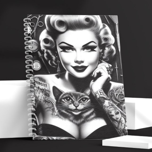 Old School Alternative Tattooed Girl Notebook (Creator Uploaded)