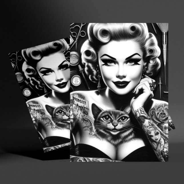 Old School Alternative Tattooed Girl Postcard (Creator Uploaded)