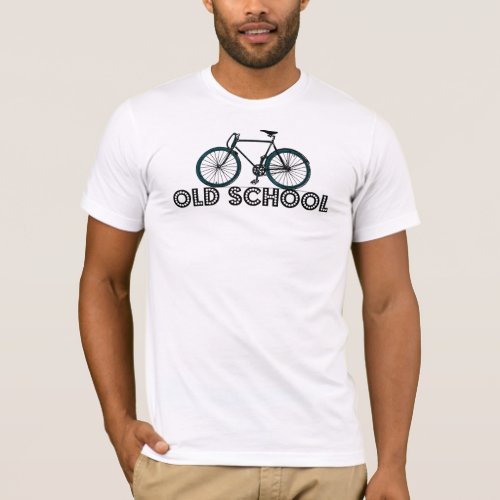old school antique fixed gear bicycle t_shirt