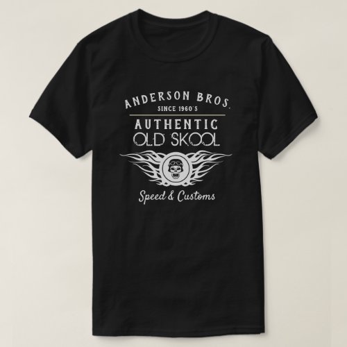 Old School Any Name Speed  Customs Motorcycles T_Shirt