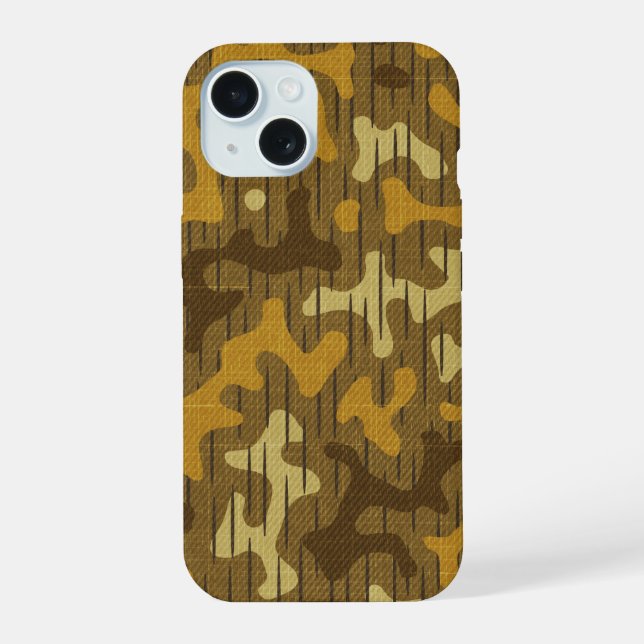 Old School Army Camo Brown Iphone Case (Back)