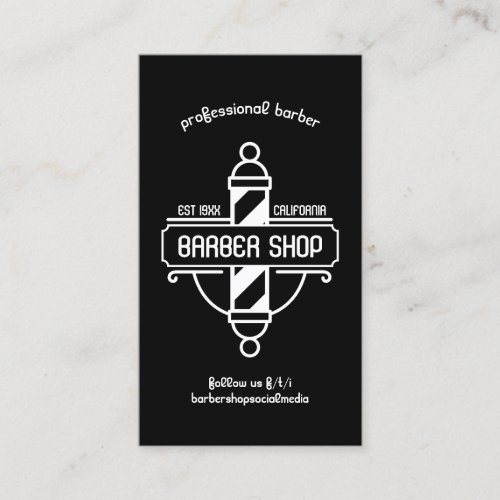 Old School Barber Appointments Business Card