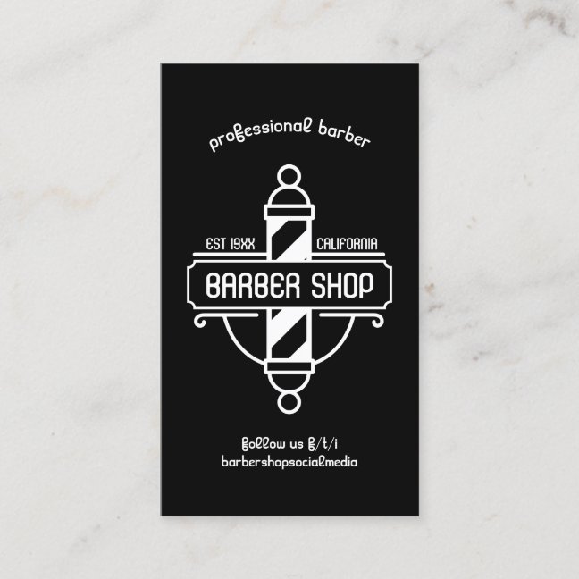 Old School Barber Appointments Business Card