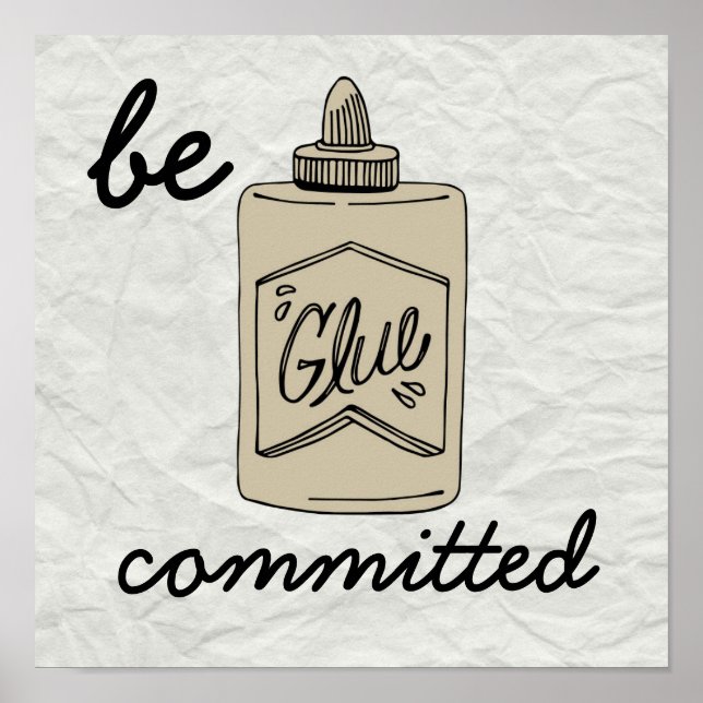 Old School "Be Committed" Poster (Front)