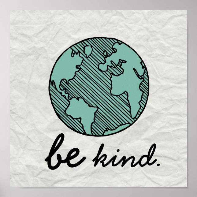 Old School "Be Kind" Poster (Front)