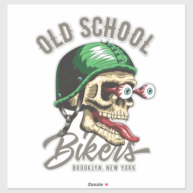 Old School Bikers Sticker (Sheet)