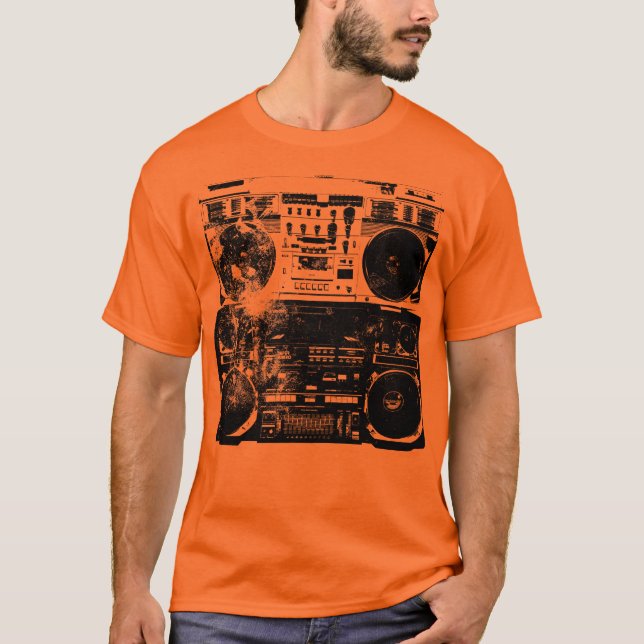 Old School Boombox Tie Dye Shirt (Front)