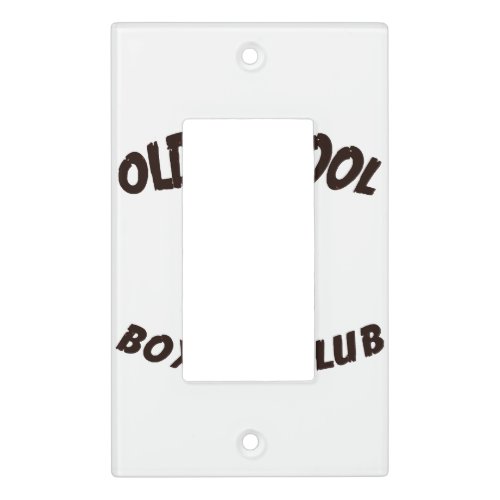 Old School Boxing Club Light Switch Cover