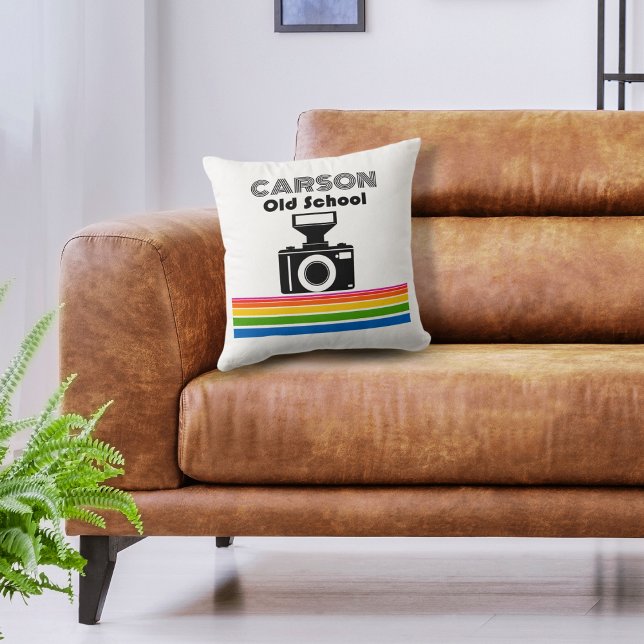 Old School Camera Throw Pillow (Creator Uploaded)
