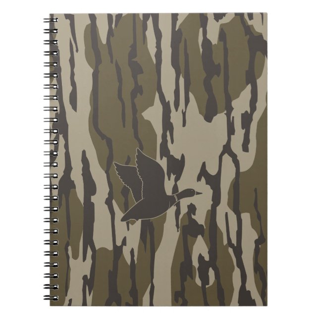 Old School Camo Duck Hunting Notebook (Front)