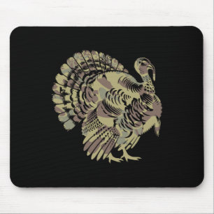 Old School Camo Turkey Hunting Thankgiving Gift Mouse Pad