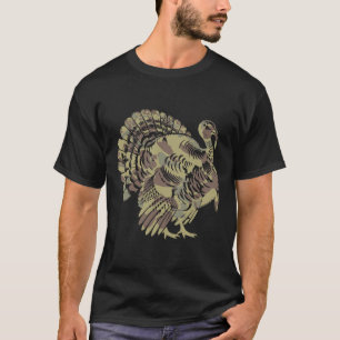 Old School Camo Turkey Hunting Thankgiving Gift  T-Shirt