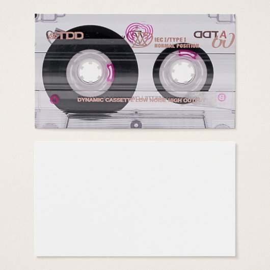 Old school cassette tape (Front & Back)