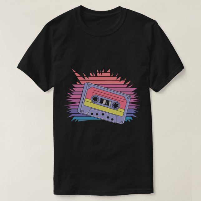 Old School Cassette Tape – 90s Throwback Aesthetic T-Shirt (Design Front)