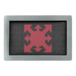 Old School Chaos Star Rectangular Belt Buckle