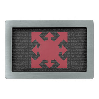 Old School Chaos Star Rectangular Belt Buckle