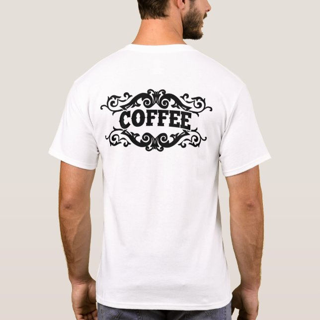 Old School Coffee Design T-Shirt (Back)
