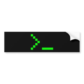 Old School Computer Text Input Prompt Bumper Sticker