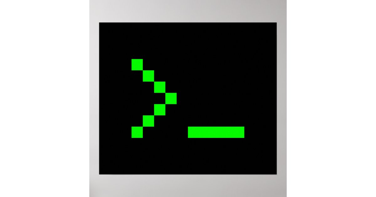 Old School Computer Text Input Prompt Poster | Zazzle