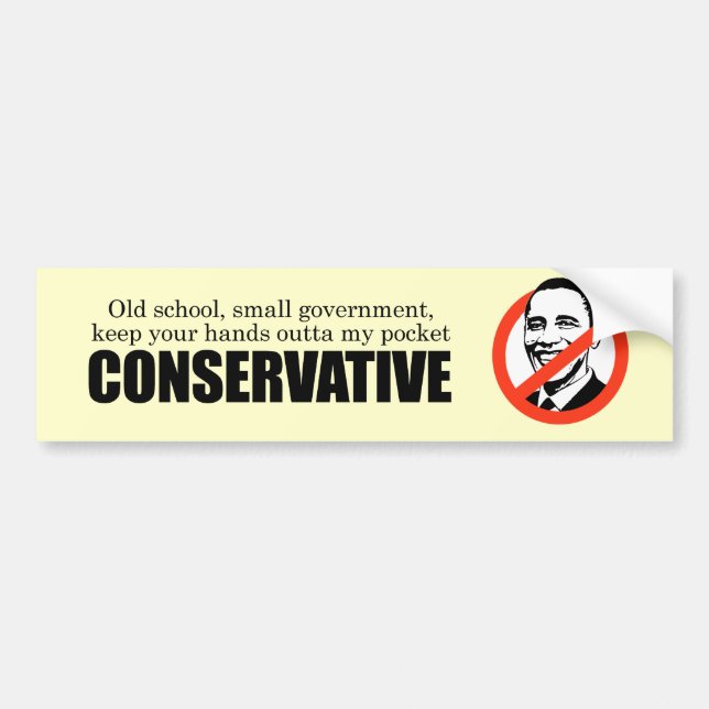 Old School Conservative Bumper Sticker (Front)