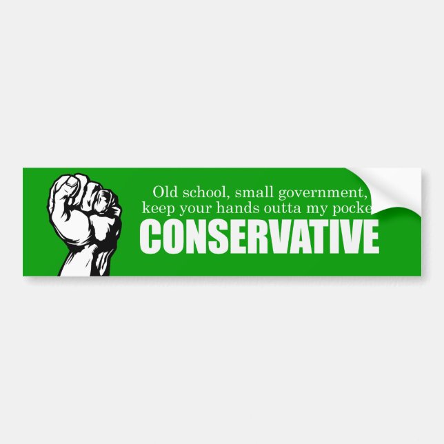 Old School Conservative Bumpersticker Bumper Sticker (Front)