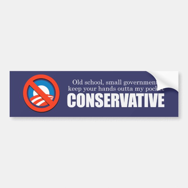 Old School Conservative Bumpersticker Bumper Sticker (Front)