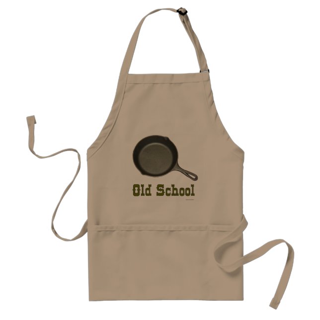 Old School Cook Adult Apron (Front)