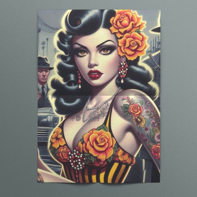 Old School Cute Goth Girl Tissue Paper (Creator Uploaded)