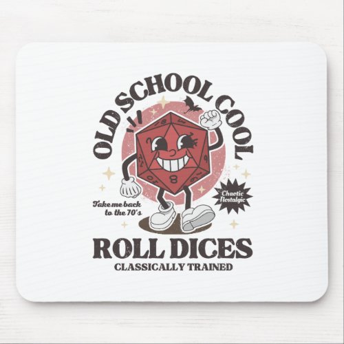 Old school d20 _ DD Mouse Pad