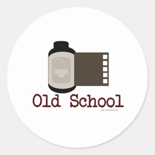 Old School Film Fan Classic Round Sticker