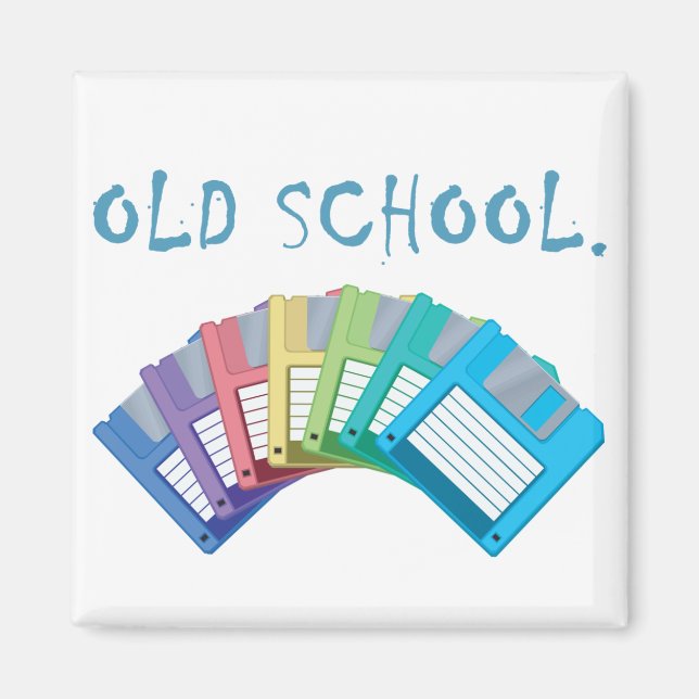 old school floppy disks magnet (Front)