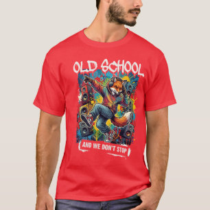 Old School Fox DJ Urban Street Art Illustration T-Shirt