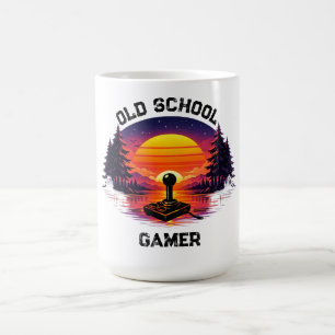 Old School Gamer Retro Beach Art Coffee Mug