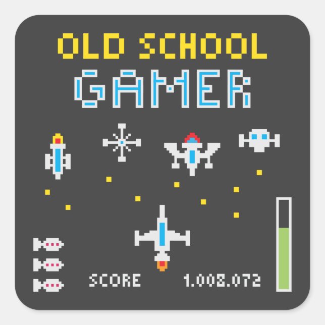 Old School Gamer - Stellarship - Sticker (Front)
