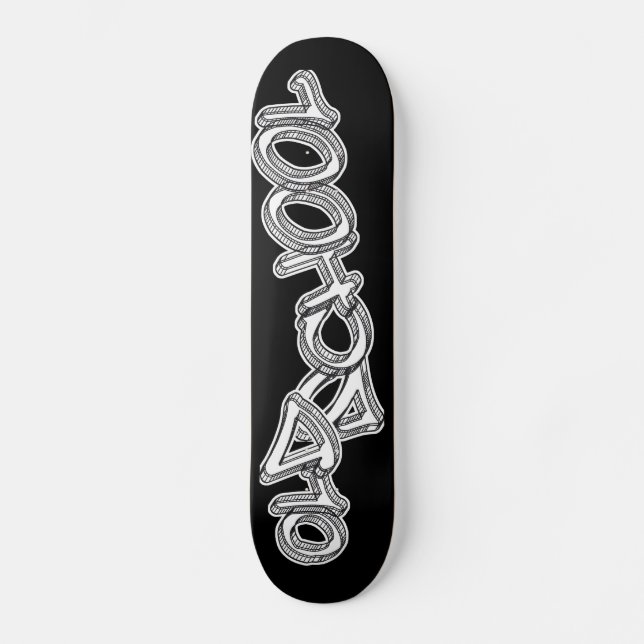 Old School graffiti Skateboard Deck (Front)