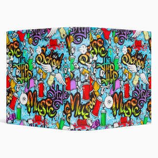 Old School Graffitti 3 Ring Binder
